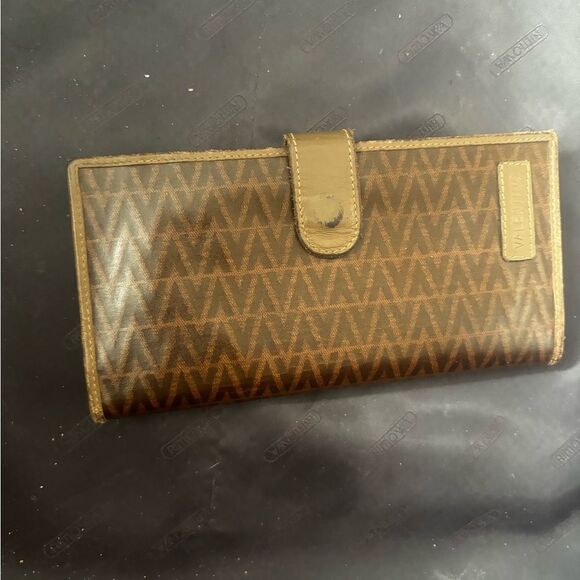 Vintage Mario Valentino Wallet credit card id purse accessory logo checkbook y2k - Picture 1 of 7